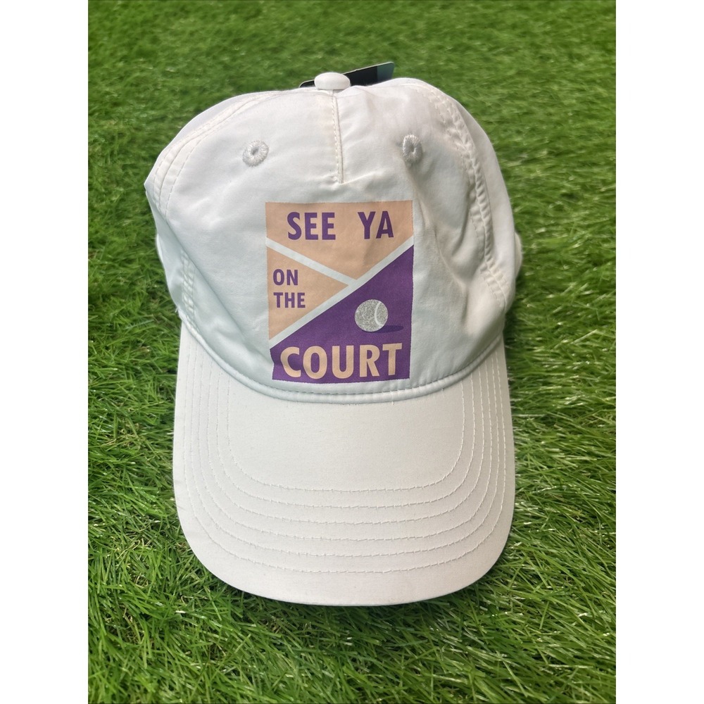 Prince White Graphic Cap Hat See‎ Ya On The Court Girls OSFA NYLON New